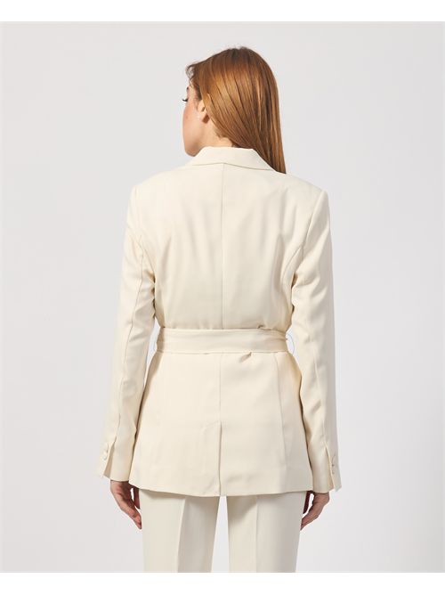 Silvian Heach women's jacket with sash SILVIAN HEACH | GPP25398GCMILK